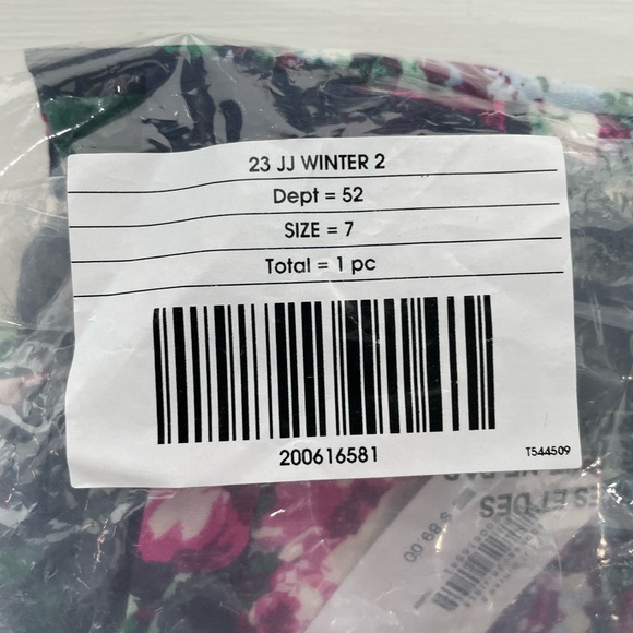 NWT Janie & Jack Floral Satin Ruffle Dress Size 7 and matching headband - Picture 7 of 10